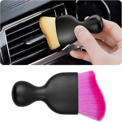 Blilo Car Interior Detailing Brush, Auto Soft Hair Cleaning Brushes, Scratch Free Curved Dirt Dust Collectors, Removal Tool for Vehicle Dashboard Air Conditioner Vents Leather (Deep Purple/1PCS)