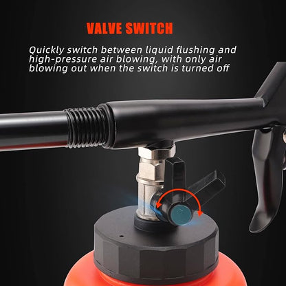 SPTA High Pressure Car Cleaning Gun, Cleaning Gun, Car Interior Washing Kit, Detailing Wash Gun with Metal Spinner for Seat Carpet Roof Dashboard, Essential Car Detailing Kit, 1L Bottle
