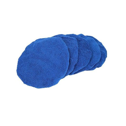 X AUTOHAUX 5pcs Car Polisher Pad Bonnet 5-6 Inch Soft Microfiber Polishing Buffing Pad Cover