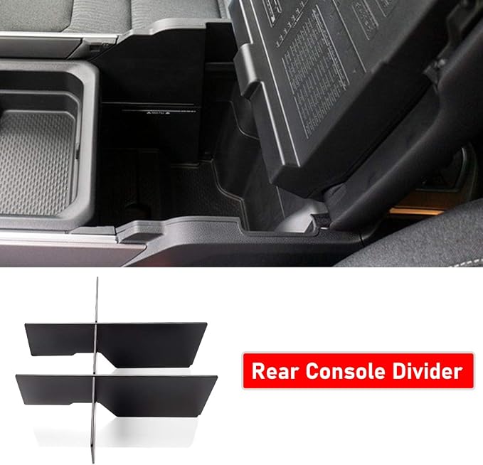 Jaronx Lower Center Console Organizer For 2019-2026 Dodge RAM 1500 and 2019-2026 RAM 2500/3500,Front Center Divider+ Rear Lower Divider (NOT for Classic, Longhorn, Limited, TRX)
