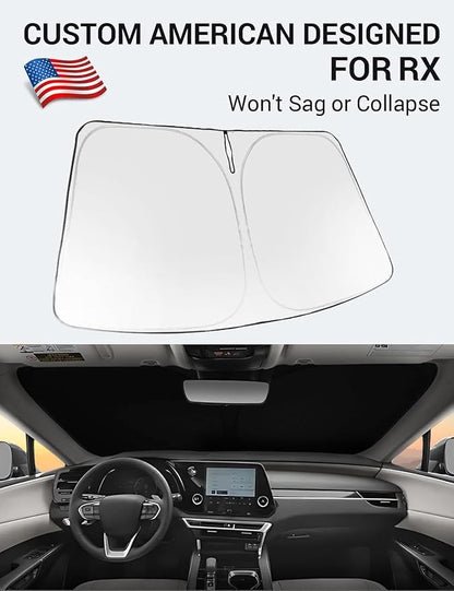 Proadsy Windshield Sun Shade for RX 2026 2025 2024 2023 Foldable Front Sunshade Protector Sun Visor Blocks UV Rays Keep Car Cooler Accessories