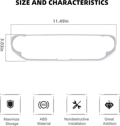 RT-TCZ Air Conditioning Dashboard Center Console Control Trim Panel Cover Interior Accessories Decoration Trim Kit for 2018-2022 Jeep Wrangler JL JLU & Jeep Gladiator JT (White)