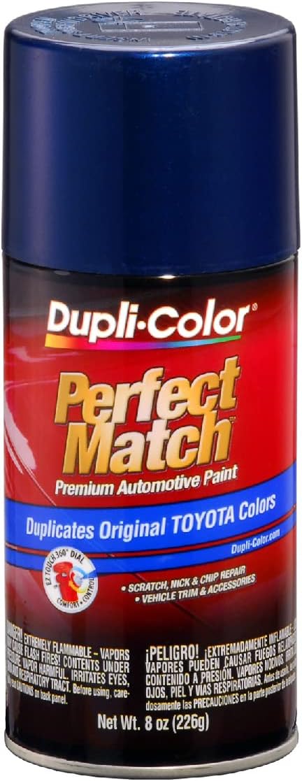 Dupli-Color EBTY16237 Perfect Match Automotive Spray Paint – Toyota Dark Blue Pearl, 8P4 – 8 oz. Aerosol Can