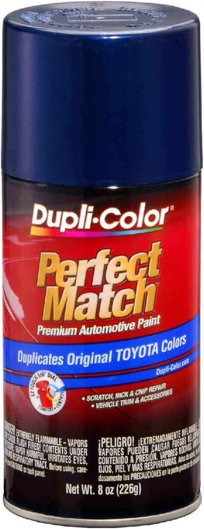 Dupli-Color EBTY16237 Perfect Match Automotive Spray Paint – Toyota Dark Blue Pearl, 8P4 – 8 oz. Aerosol Can