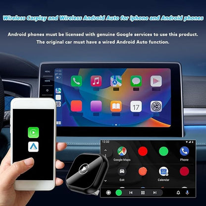 Car Wireless CarPlay Adapter for Honda Insight Passport 2019-2023 2024 2025, Plug & Play, Play Stable Connection No Latency, Converts Wired to Wireless,A