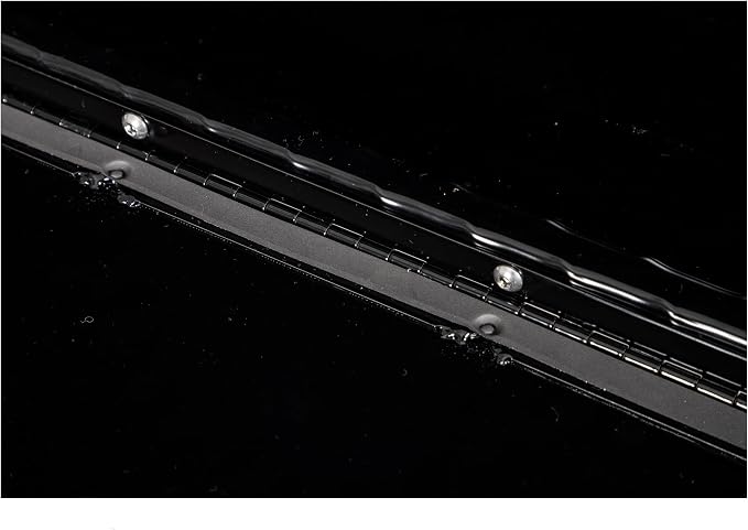 Buyers Products 1721561 Black Aluminum Diamond Tread Topsider Truck Box With Drop Door, 96x13x16 Inch, Weather Resistant, Locking Compression Latch, No Drill Install, Made in USA