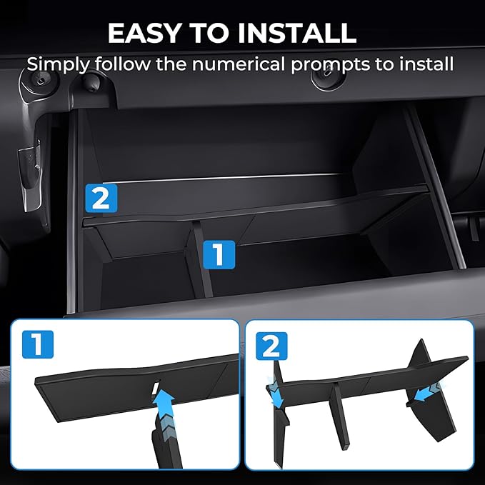 Glove Box Organizer Compatible with Nissan Frontier 2026 2025 2024 2023 2022, Interior Accessories Glove Box Compartment Insert Storage Dividers for 2022-2026 Frontier, Black