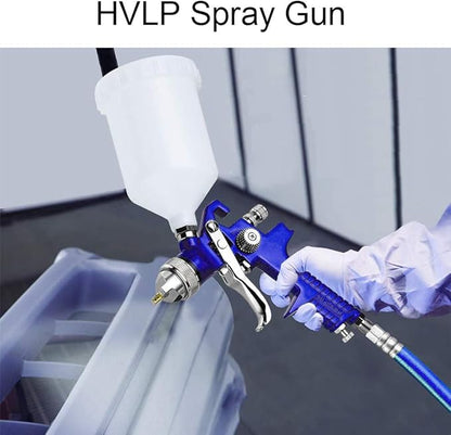 HVLP Air Gravity Spray Gun Set,2-Sprayer paint Gun,0.8mm 150ml & 1.4mm 600ml Auto Gravity Feed Painting with Locking Air Pressure Regulator Gauge Air Spray Nozzle Gun for Cake Decoration,Model Making