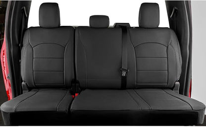 coverdream F150 Seat Covers for 2021-2025 2026 Ford F150 SuperCab XL/XLT & 2023-2026 Super Duty SuperCab XL/XLT,2-Door,Fully Covered,Waterproof Leather Truck Seat Protector(Full Set,Black)