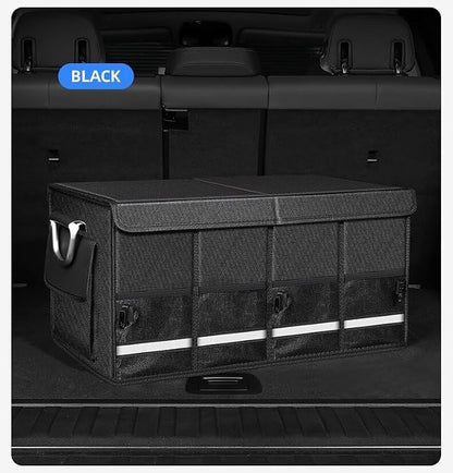 Collapsible Multi Compartment Car Trunk Organizer,SUV Trunk Organizer, suitable for Car Accessories Interior for Women and Men (JB-06)