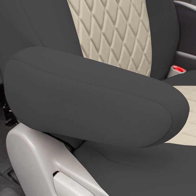 FH Group Custom Fit Car Seat Covers Specifically Made for 2011-2020 Toyota Sienna 7 Seater with Ultraflex Neoprene Water Resistant Automotive Seat Covers - Full Set Beige