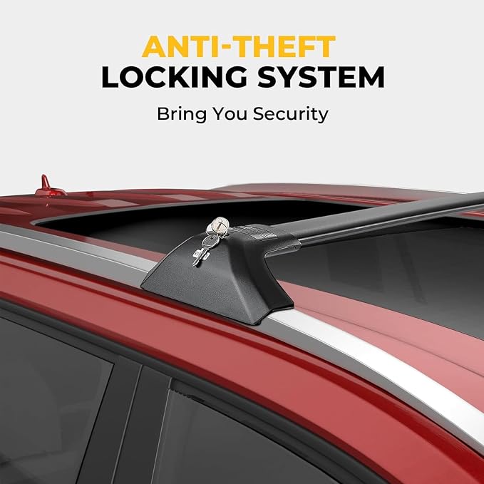 260lbs Lockable Roof Rack Cross Bars for Toyota Highlander 2020 2021 2022 2023 2024 2025 XLE Limited Platinum Hybrid, Heavy Duty Aluminum Crossbars Rooftop Luggage (Not for Grand Highlander)