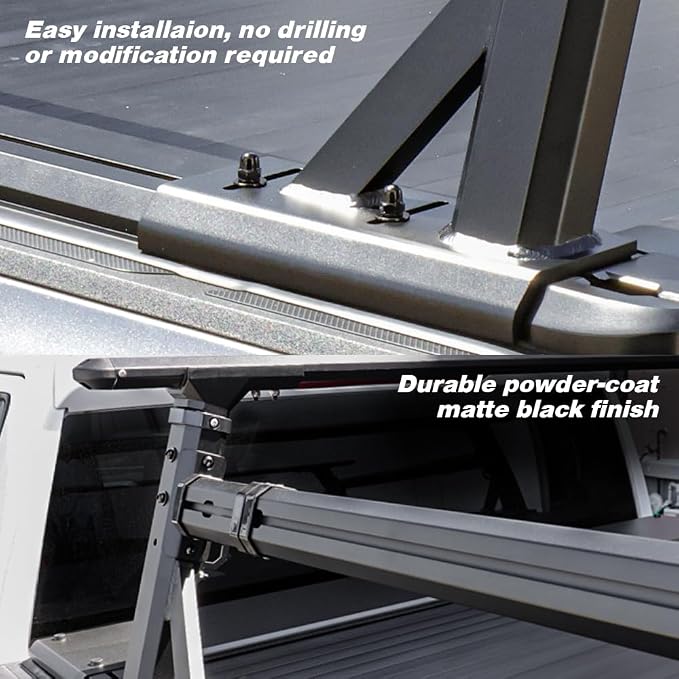 Syneticusa AR Automatic Retractable Truck Bed Cover with R1 Rack for Ford F-150 2004–2026 | 5.5' (67”) Short Bed | Aluminum Hard Retractable Tonneau Cover | Easy Installation | Waterproof, Low-Profile