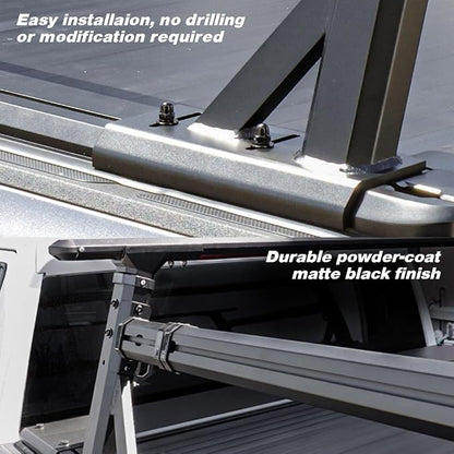 Syneticusa AR Automatic Retractable Truck Bed Cover with R1 Rack for Ford F-150 2004–2026 | 5.5' (67”) Short Bed | Aluminum Hard Retractable Tonneau Cover | Easy Installation | Waterproof, Low-Profile