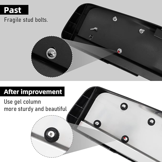 COMNOVA Running Boards Compatible with Vehicle Rail Nissan 2004-2025 Titan Crew Cab, 2016-2025 Titan XD Crew Cab. 6 Inch High Light Stainless Steel Step Bars and Side Steps Step Bars.