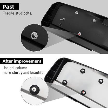 COMNOVA Running Boards Compatible with Vehicle Rail Nissan 2004-2025 Titan Crew Cab, 2016-2025 Titan XD Crew Cab. 6 Inch High Light Stainless Steel Step Bars and Side Steps Step Bars.