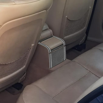 AIRSPEED for BMW E46 1998-2006 Front Armrest Rear Panel Cover – Center Console Carbon Fiber Interior Trim, Black