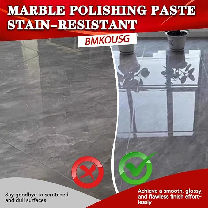 Granite Polishing Paste, Marble Cleaner Countertop, Quartz Polish, Granite Polishing Kit | Marble Cleaner and Polish - Enhances Shine & Maintenance, Safe for Stone Surfaces, 2.2LB (1 - PCS)
