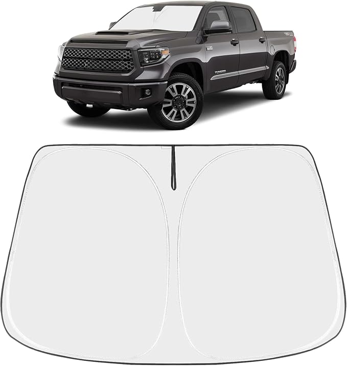 Proadsy 2026 Upgrade Front Windshield Sun Shade Foldable Sunshade Protector Custom Fit Tundra 2007-2021 Limited Sr5 Platinum Accessories