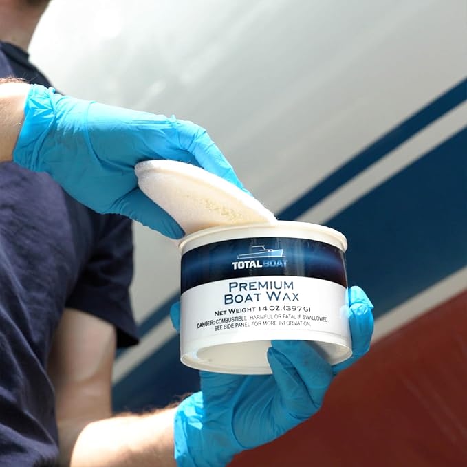 TotalBoat Premium Marine Paste Wax (14 Oz) | Protects & Seals Gelcoat, Paint & Metals | High Gloss | for Boats, RVs, Cars | Clear Coat Safe