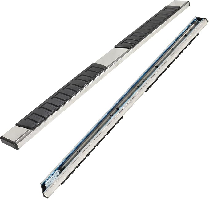 PZ 6" Running Boards Anti-Slip Side Steps Compatible with 2019-2025 Chevy Silverado/GMC Sierra 1500 Double Cab,2020-2025 for 2500HD 3500HD,500LBS No Drill Truck Running Boards Direct Fit Nerf Bar