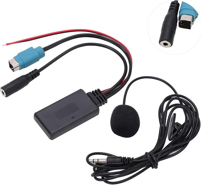 Tbest Bluetooth -W900 Adapter,Ainet Bluetooth Adapter,car Stereo Bluetooth Adapter Bluetooth AUX in Cable Adapter Stereo Full Speed with Removable Microphone Replacement
