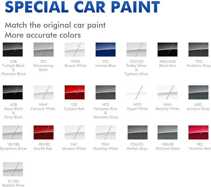 P3G Harbor Gray Touch Up Paint for Hyundai, DIY Car Paint Scratch Repair Kit, Automotive Paints, Quick & Easy Fix Scratch Repair Compatible with Elantra/Sonata