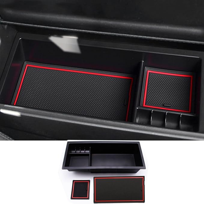 CDEFG Center Console Accessory Organizer for Prius 2016 2017 2018 2019 2020, ABS Material Armrest Box Insert Tray Glove Secondary Storage Box