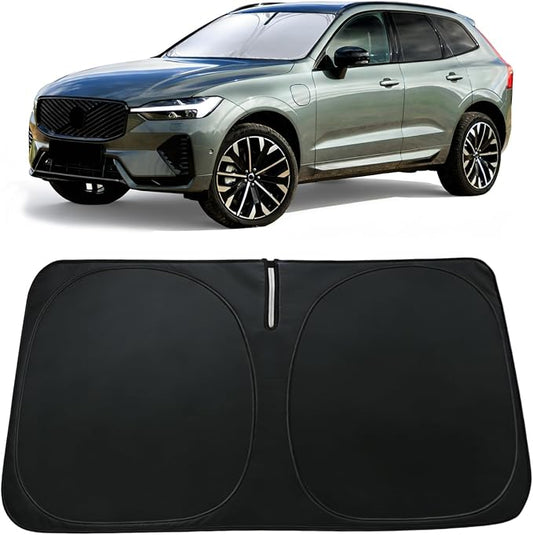 Windshield Sun Shade Custom-Fit for 2018-2026 Volvo XC60 | Front Window Sun Visor Protector & Heat Shield, 240T Sunshade Protection Blocks UV Rays, Car Accessories