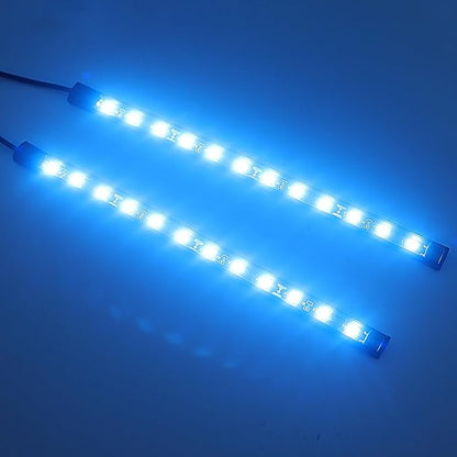 Car LED Strip Lights 2in1 Light Strip Flexible Color Ambient Light for TV, Home, DIY Interior and Exterior Decoration Ice Blue