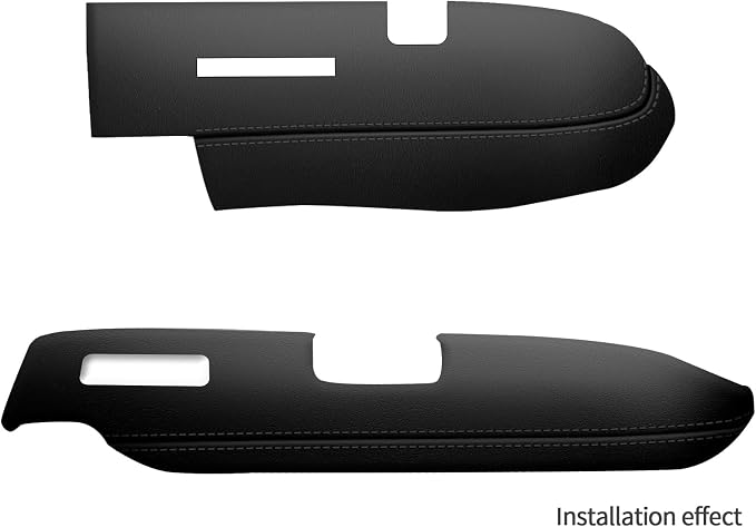 AOMSAZTO Front Door Panels Armrest Cover Leather Left & Right for Honda Cr-V CRV 2007-2012 (Black)