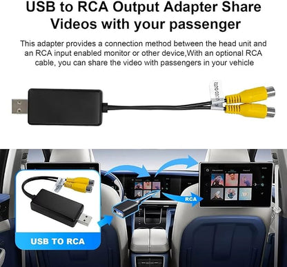 TheCoolCube USB to CVBS Video Output Adapter 2 CVBS Output USB to RCA Cable DC 5V for Android Multimedia Player and Android TV Player