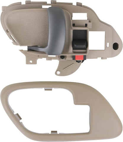 APPERFiT Interior Door Handle w/Bezel Kit LH (Tan) Compatible with 1995-2002 Chevy Chevrolet GMC Truck C1500 C2500 C3500 K1500 K2500 K3500 Suburban Tahoe Yukon Replaces 15708051