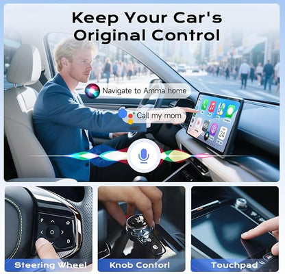 Carlinkit Mini Ultra Wireless CarPlay & Android Auto Adapter - Plug & Play Dongle for iPhone & Android, Convert Wired to Wireless, USB-A/USB-C Fast Connection, Compatible with OEM Wired Cars