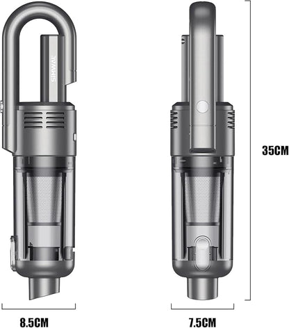 Handheld Car Vacuum Cleaner Cordless: 9500PA Powerful Suction Portable Lightweight Hand Held Vacuum - Large Capacity Battery Last Long Wireless Mini Vacuum with LED Light for Home Office Cleaning