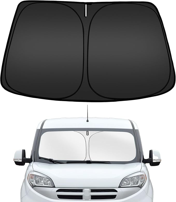 ARISMOTOR Windshield Sun Shade for Dodge RAM ProMaster 1500 2500 3500 2014-2026, Custom Fit Foldable Front Window Sunshade Sun Visor Protector, Block UV Rays Keep Your Car Cooler