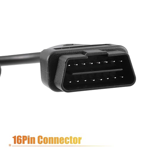 X AUTOHAUX OBDII OBD2 Main Cable Diagnostic Tool Adapter Connector Cable for Launch X431 CRP129 CRP123 Creader VII and VIII,Male to 2 Rows 15 Pin Female
