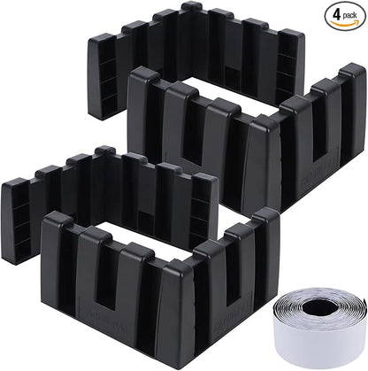 Set of 4 Car Trunk Organizer Set, Cargo Blocks for Back of SUV Multipurpose Trunk Divider Available to Wool or Leather Carpet, Car Storage Organizer Blocks for Car Truck SUV Van