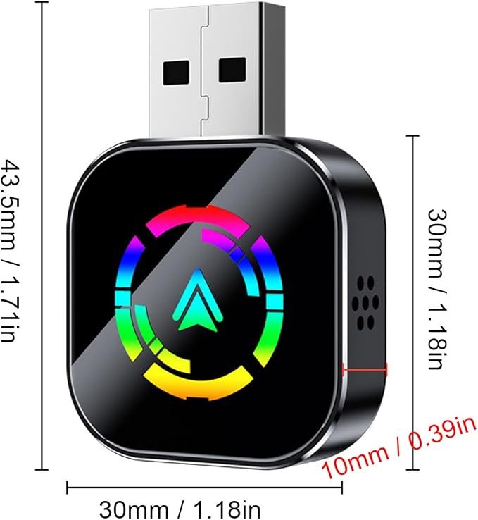 Yoidesu Wireless Car Play Adapter with Automatic Connection, Wired to Wireless Car Play Adapter for Android Auto Conversion with Type C to USB