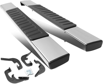 DNA Motoring 6" Running Boards Compatible with 07-18 Silverado 1500 2Dr, 07-19 Silverado/Sierra 2500HD 3500HD Standard Cab, Side Step Nerf Bars, STEPB-ZTL-8019