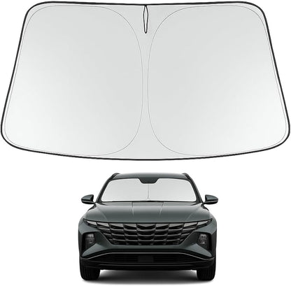 Proadsy Windshield Sun Shade for Hyundai Tucson 2026 2025 2024 2023 2022 Front Window Sunshade Protector Foldable Sun Visor Blocks UV Rays Keep Car Cooler