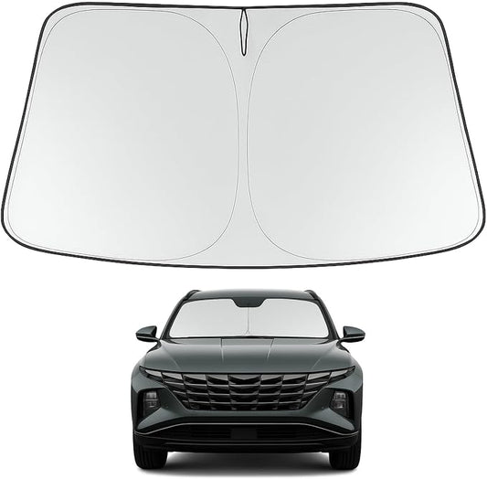 Proadsy Windshield Sun Shade for Hyundai Tucson 2026 2025 2024 2023 2022 Front Window Sunshade Protector Foldable Sun Visor Blocks UV Rays Keep Car Cooler