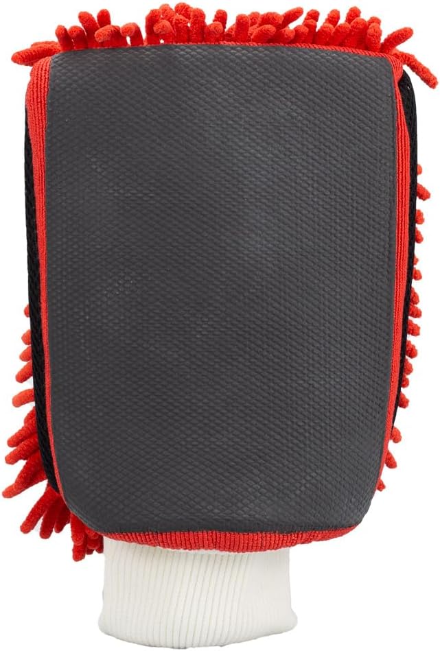 Maxshine Universal Red Chenille Professional Detailing Clay Mitt - Ideal Wash Mitts for Car, SUV, Trucks, Boats, RV Washing - High Efficiency Detailing Wash Mitt - Auto Detailing Accessories