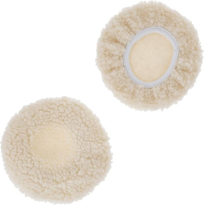 WEN 7A345 7-Inch Synthetic Wool Polishing Bonnets, Two Pack
