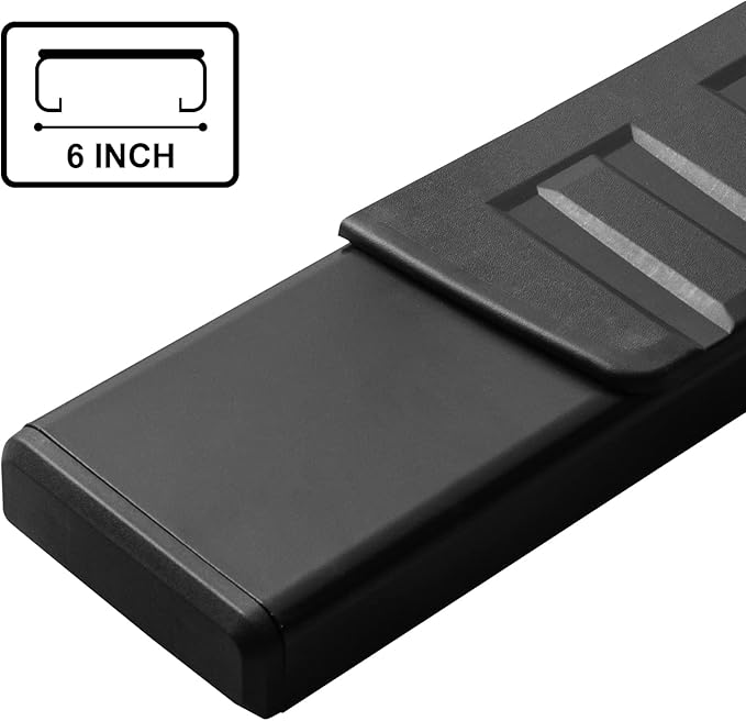 6 Inche Running Boards Compatible with 2004-2014 Ford F150 Regular Cab, Carbon Steel Truck Side Step Nerf Bars Black Regular/Standard/Single Cab
