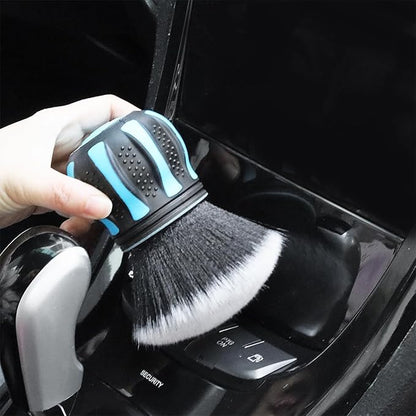 AUCELI Car Detailing Brush, Ultra Soft Auto Interior Dusting Brush with Storage Rack, Car XL Synthetic Brush Cleaning Tool, Universal Covers Large Area Inside or Outside Vehicles (Red/Style B)