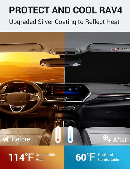 Proadsy Windshield Sun Shade for Chevrolet Trax 2024 2025 2026 Custom Fit Foldable Front Sunshade Protector Sun Visor Blocks UV Rays Keep Car Cooler Accessories