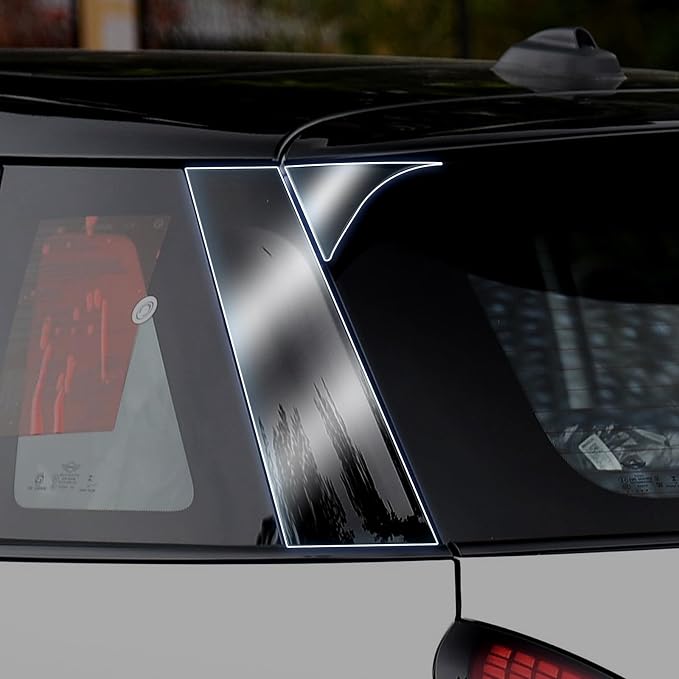 KUNGKIC for 2024 2025 Mini Cooper S F65 5-Door A B C Window Pillar Scratch Prevention TPU Film Exterior Accessories Transparent
