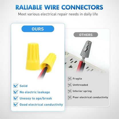 Nilight 120PCS Yellow Wire Connectors Kit 16-14 AWG Electric Wire Caps Insulating Insert Twist Electrical Wire Terminal with Spring for Connect Electrical Wiring Automotive Car Truck Boats Marine