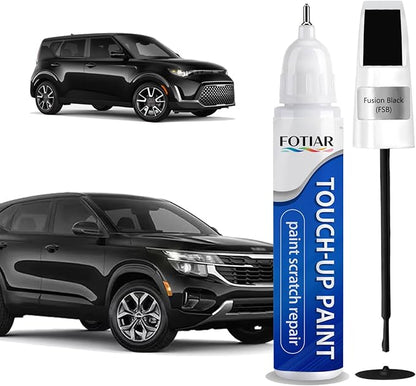 Fusion Black FSB Touch up Paint for Kia-Exact Match Scratch Repair Kit 2-In-1 Premium Car Paint Pen for Chips & Nicks